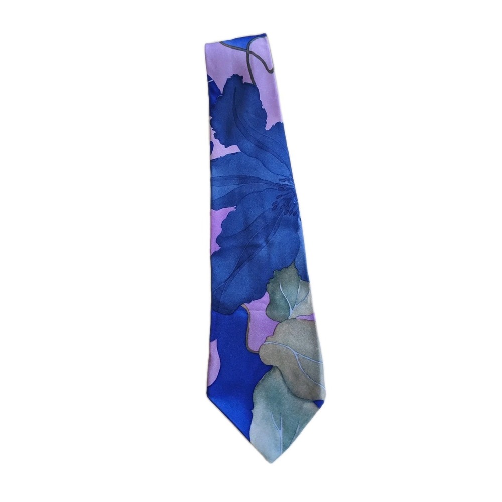 Blue‎ Botanical Neck Tie